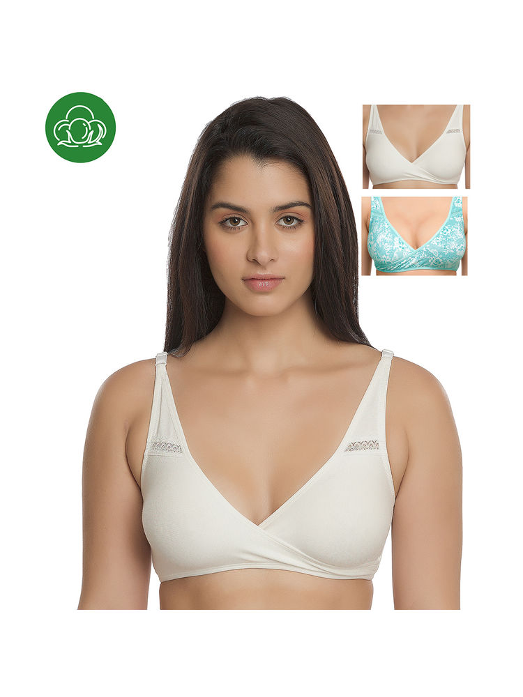 Inner Sense Organic Antimicrobial Sleeping/Feeding Bra Pack of 3 - Multi-Color-picture-18