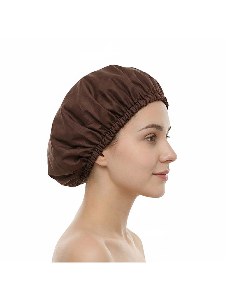 BodyHerbals Eco Friendly Reusable Shower Cap - Brown-picture-17