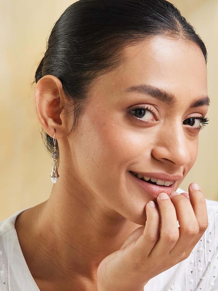 fabindia fashion Fabindia White Dangler Earrings-picture-12