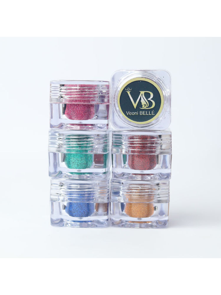 Veoni Belle Mettalic Glitter Set Of 6 (dark Shade)-picture-20