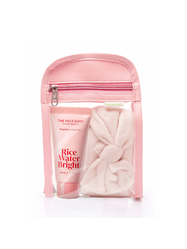 The Face Shop OG Glow Cleanse Kit with Headband and Free Rice Water Cleanser