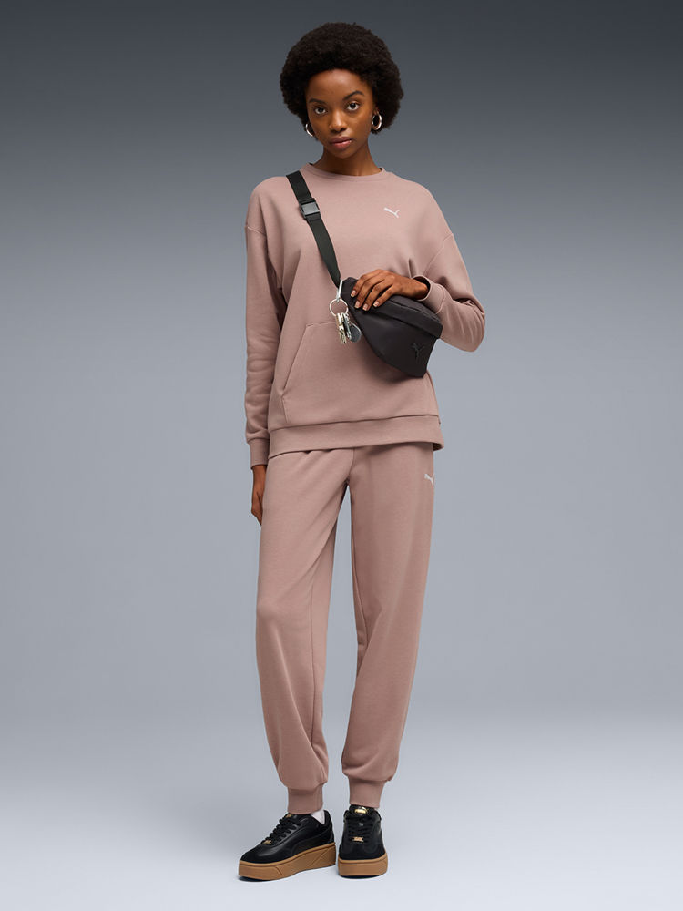 Puma Women Beige Relaxed Sweatshirt & Joggers-picture-27