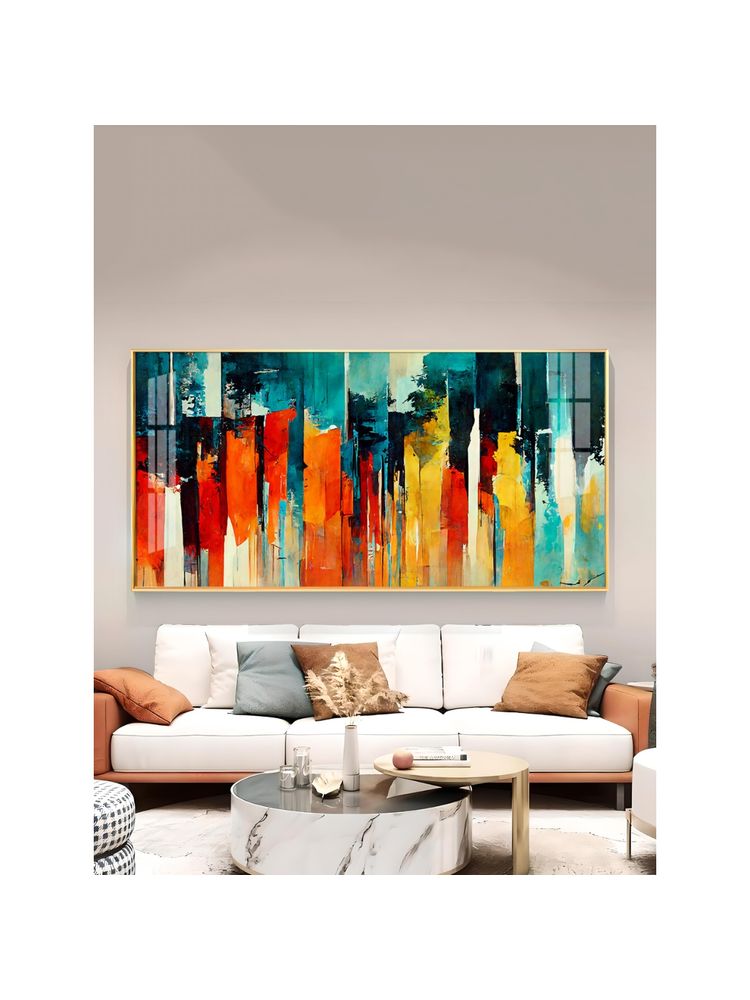 The Next Decor Brush Painted Majesty Glass Finish Horizontal Wall Art-picture-26