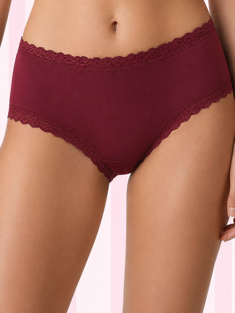 Clovia Cotton and Lace Low Waist Hipster Panty-picture-24