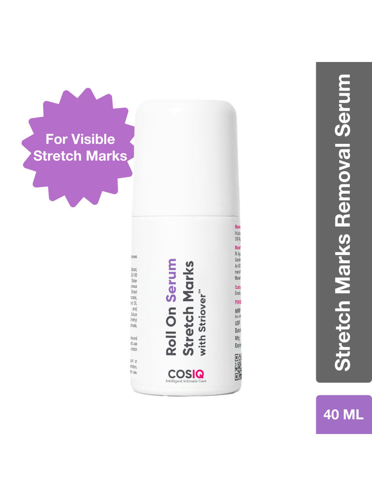 Cos-IQ Stretch Marks Removal Roll-On Serum With Striover For Scar Removal & Uneven Skin Tone