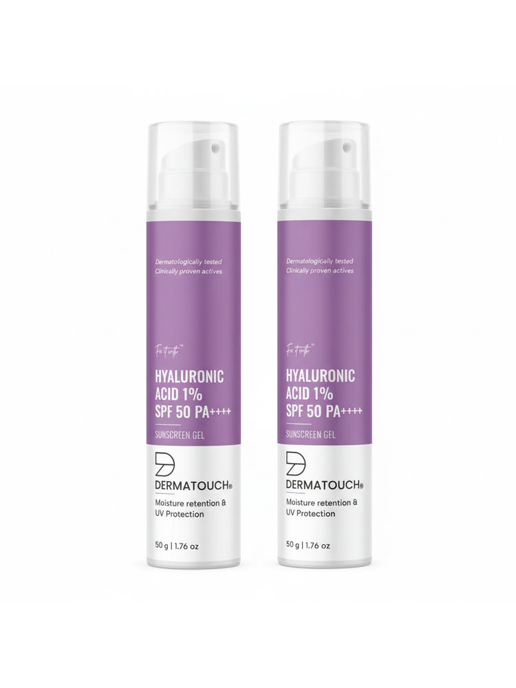 Dermatouch Hyaluronic Acid 1% SPF 50 PA++++ Sunscreen Gel - Pack Of 2-picture-26