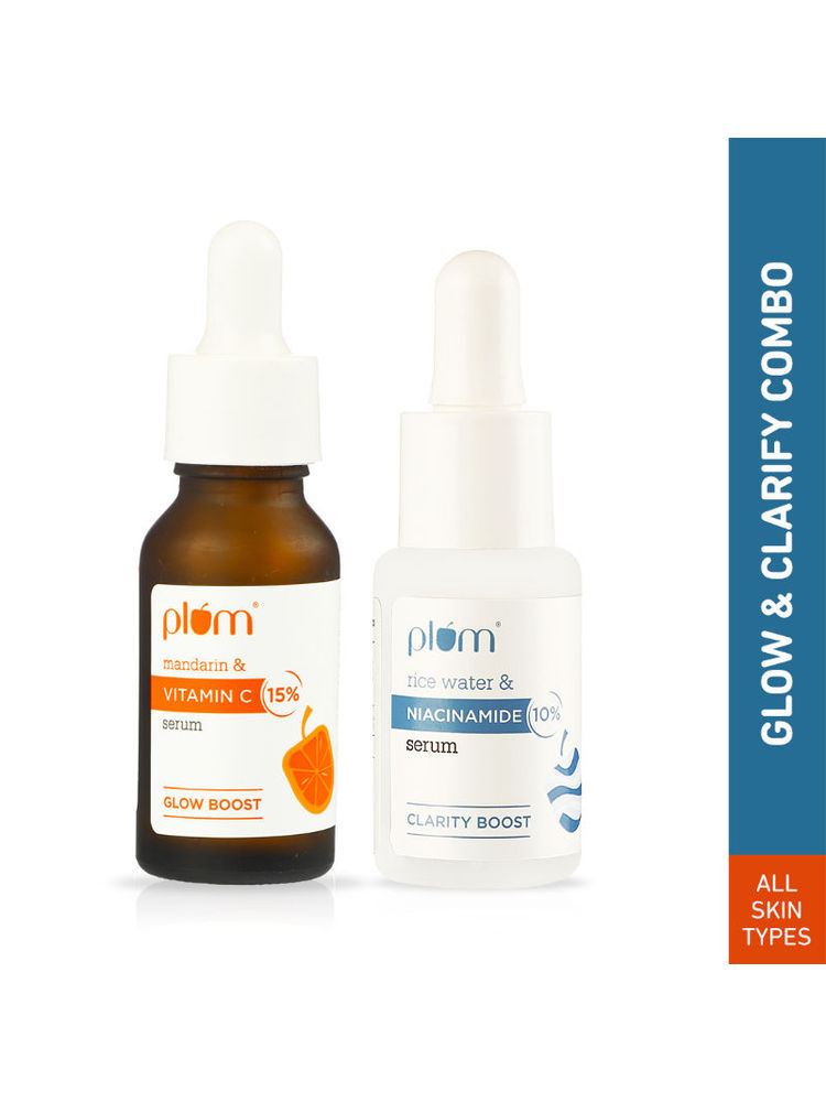 Plum Glow & Clarify Serum Combo - 15% Vitamin C Face Serum + 10% Niacinamide Face Serum-picture-42