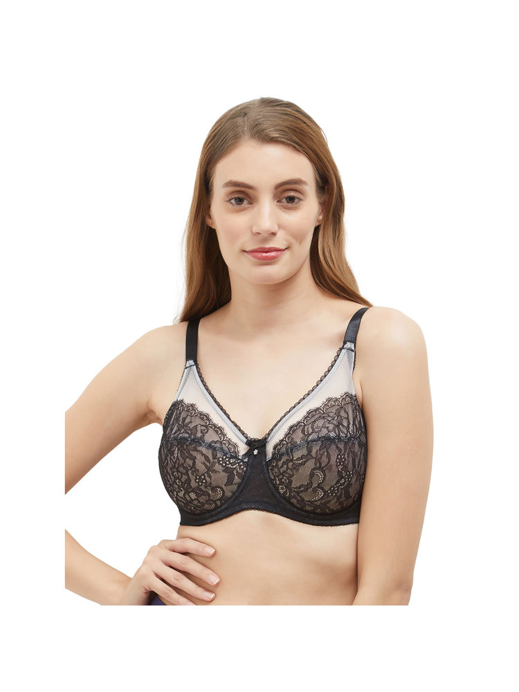 Wacoal Retro Chic Non-Padded Wired Full Coverage Full Support Everyday Comfort Bra - Black-picture-17
