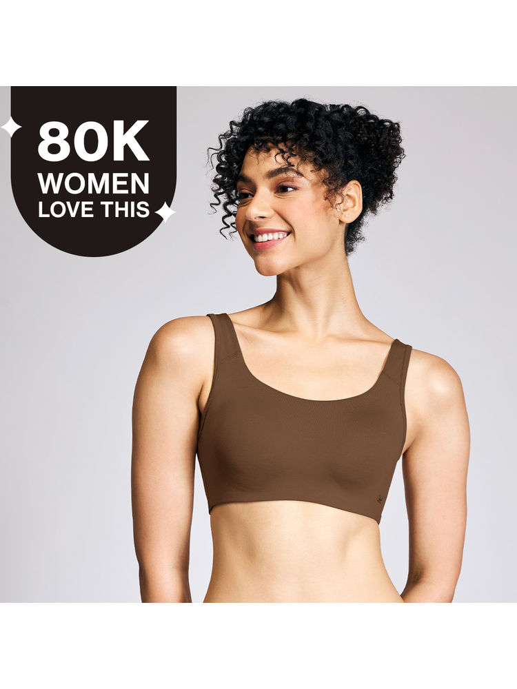 Nykd by Nykaa Soft Cup Easy Peasy Slip-on Bra with Full Coverage NYB113 T Brown-image-32