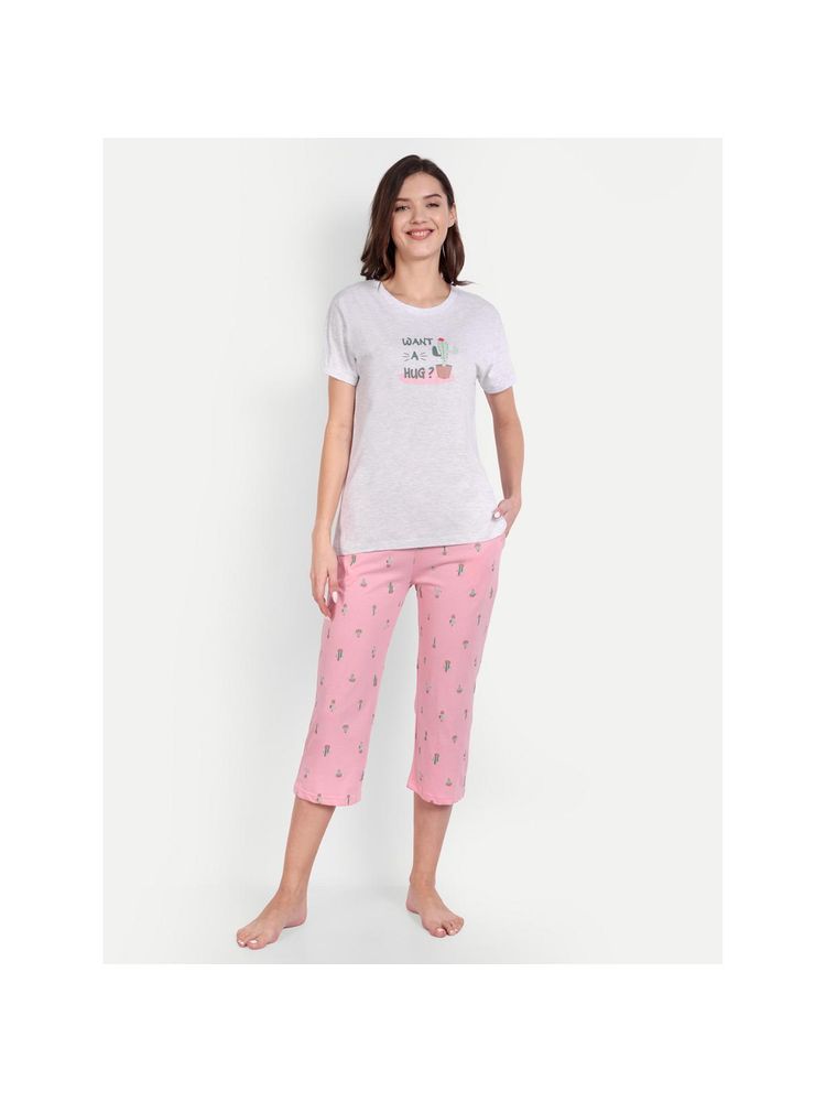 Bedtime Story White Cactus Capri with T-Shirt-image-47