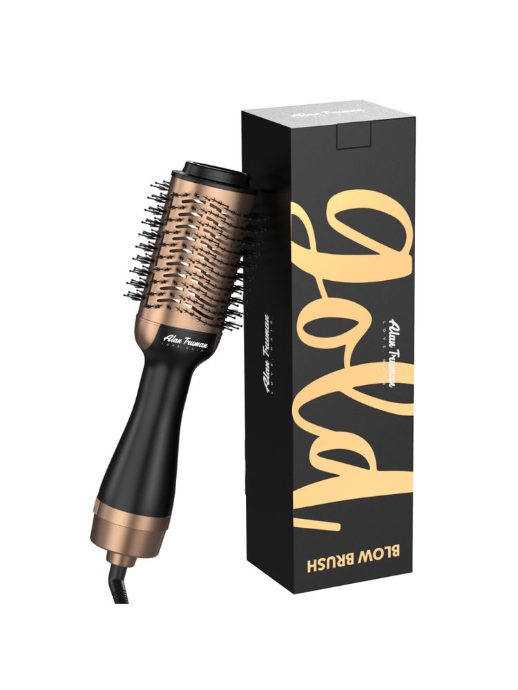 Alan Truman Blow Dryer Brush for Everyday Blowouts & Blow-styling at home - Gold Ceramic