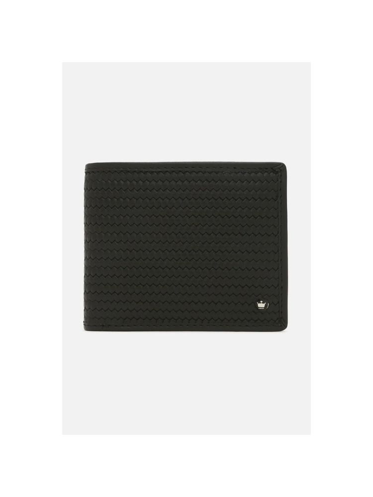 Louis Philippe Men Black Textured Genuine Leather Wallet-picture-26