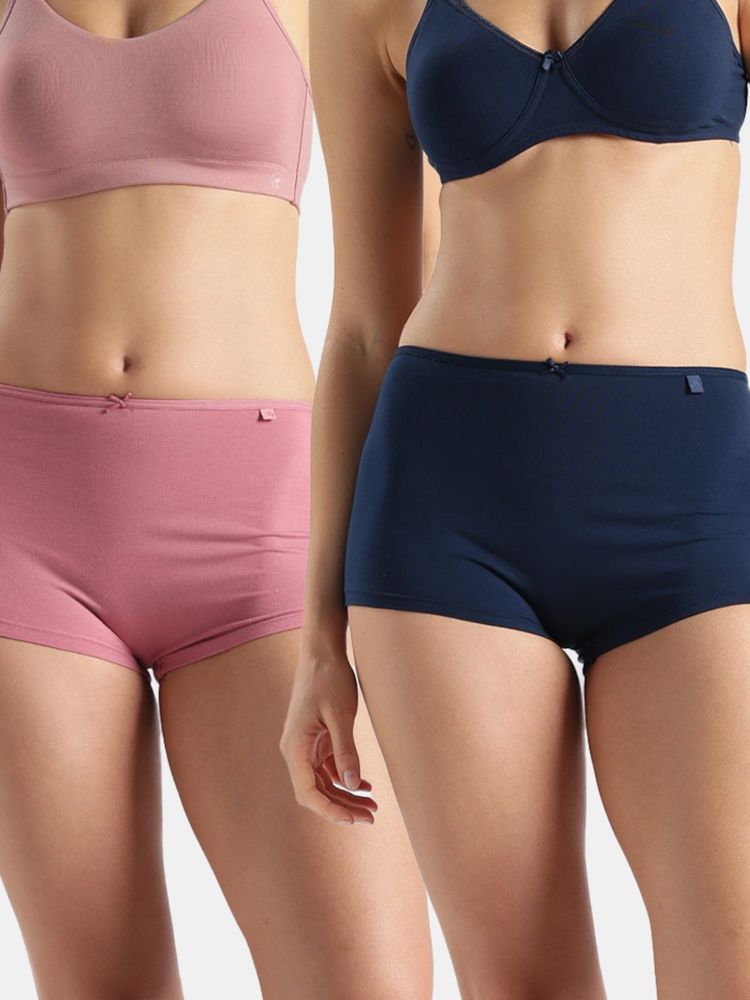 Jockey Multi-Colour Ss04 Women Cotton Elastane Boy Shorts (Pack of 2)-picture-13
