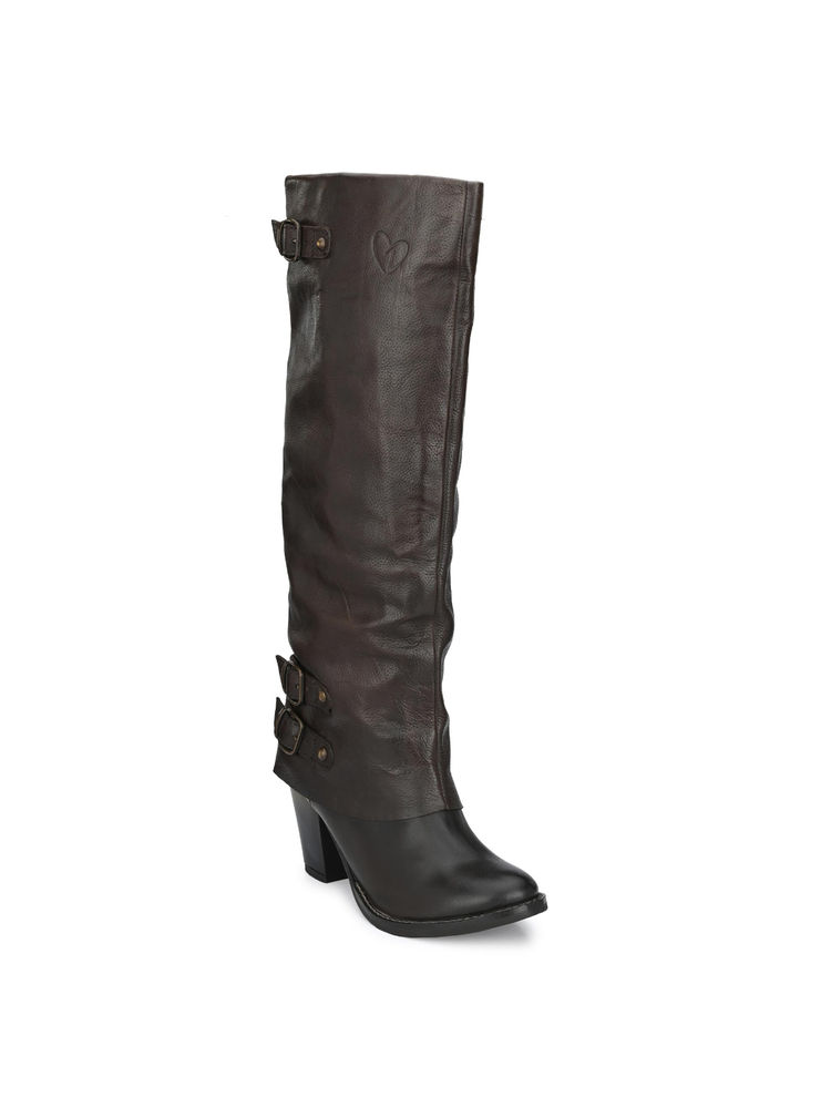 Delize Womens Brown Knee Boots-image-34
