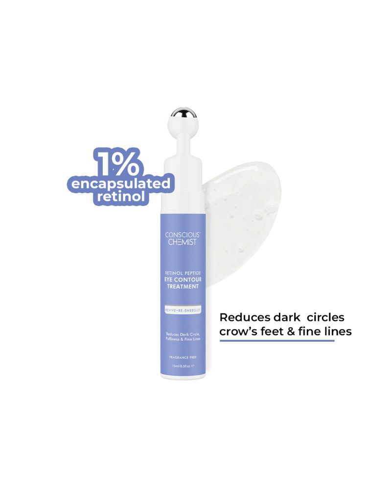 Conscious Chemist Retinol Peptide Under Eye Contour Treatment Serum For Dark Circles & Puffines