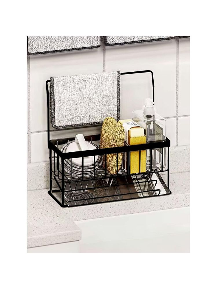 UMAI Stainless Steel Foldable Kitchen Sink Organiser, Black-picture-17