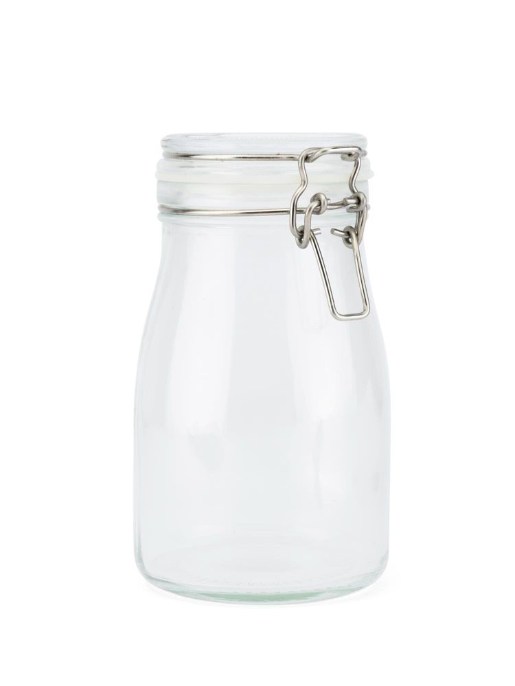 NATURALLY YOURS Pantry Storage Elegant Round Glass Jars with Airtight Clip Lids - 400ml-image-40