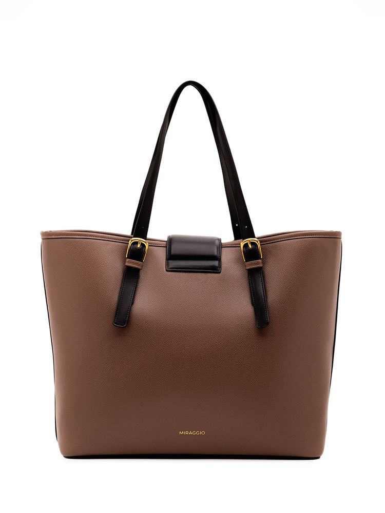 MIRAGGIO Elsa Tote Bag Brown (L)-picture-11