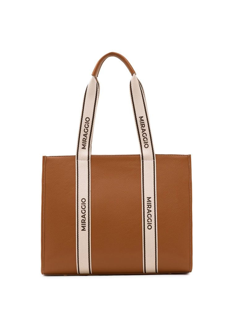 MIRAGGIO Blanche Tote Bag Brown (L)-picture-10