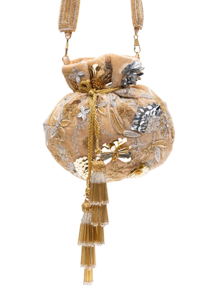 SG By Sonia Gulrajani Hadiya Gold Embellished Drawstring Potlis-picture-17