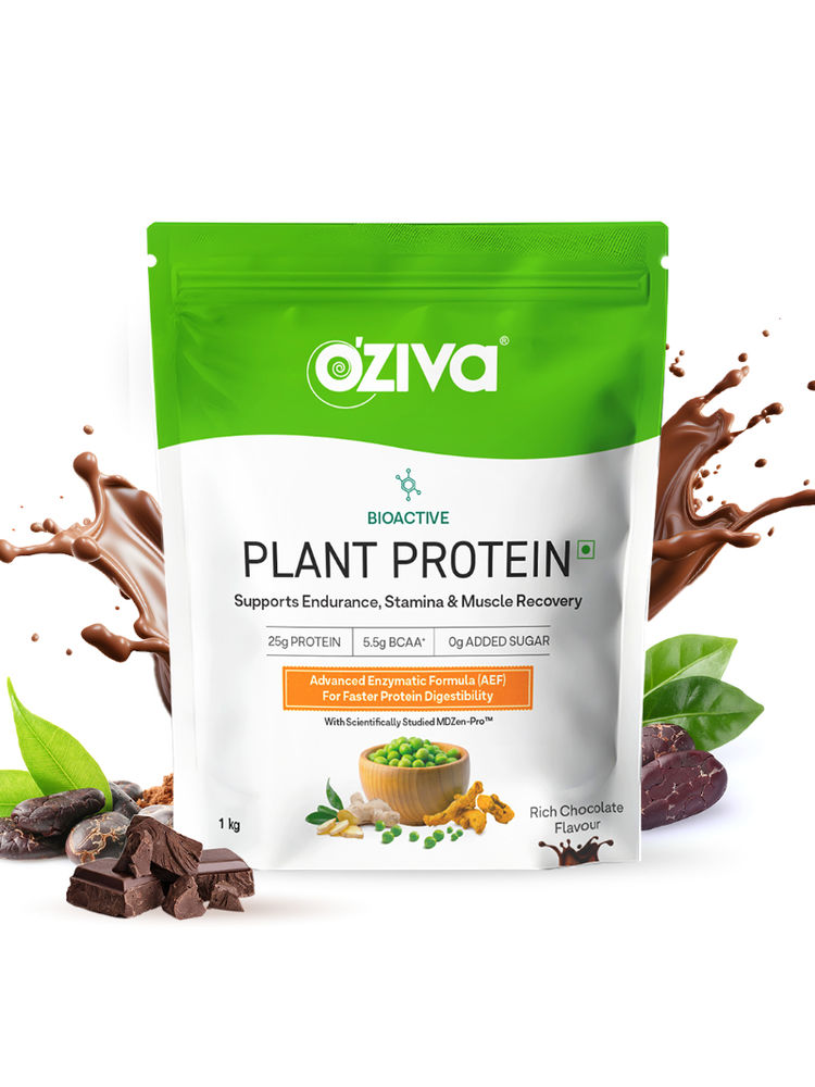 Oziva Bioactive Plant Protein Powder for Better Muscle Recovery - Chocolate