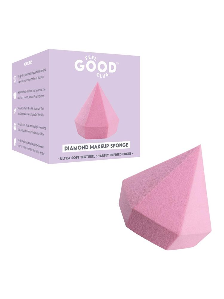 Feel Good Club Diamond Makeup Blender Beauty Sponge Puff For Foundation Concealer Contour & Powder-image-8