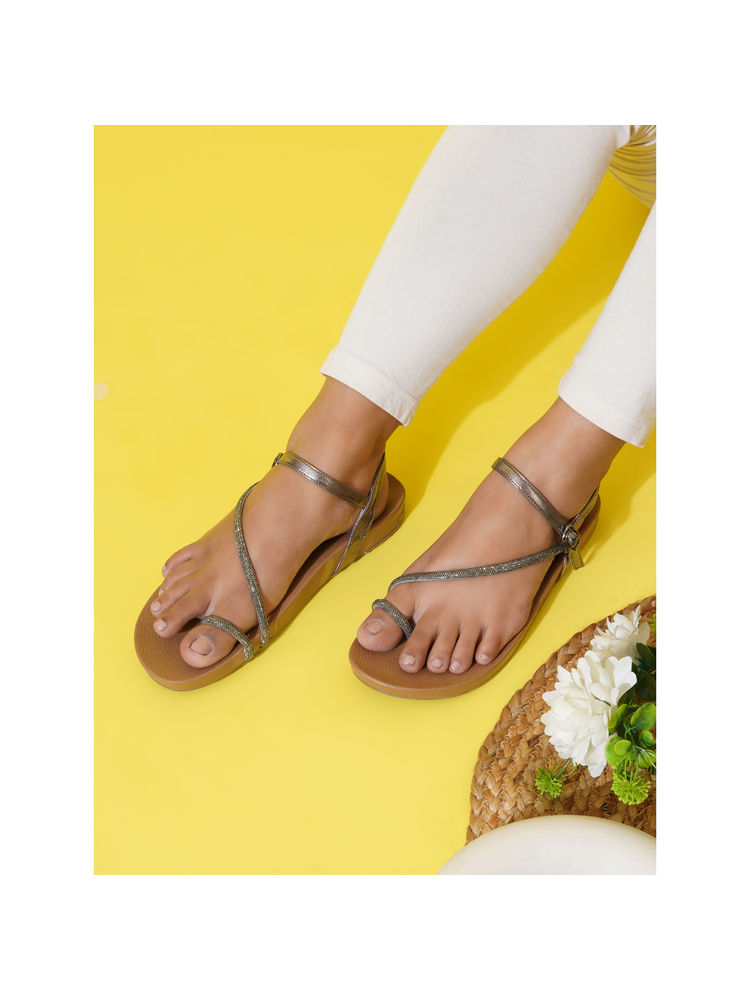 Sherrif Shoes Women Grey Casual One Toe Sandals-picture-13