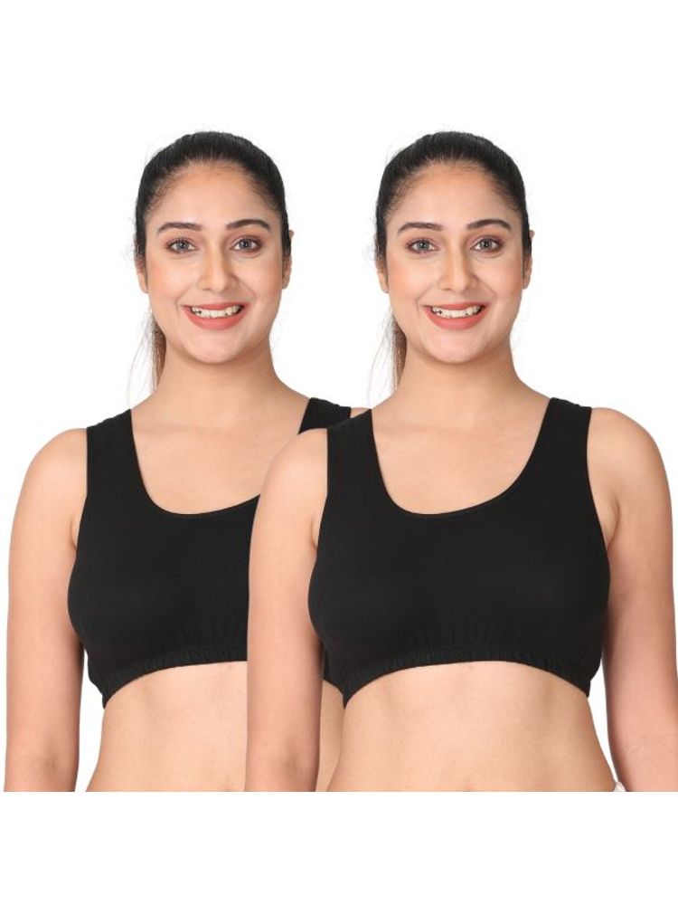 Adira Pack Of 2 Sleep Bras - Black-picture-11