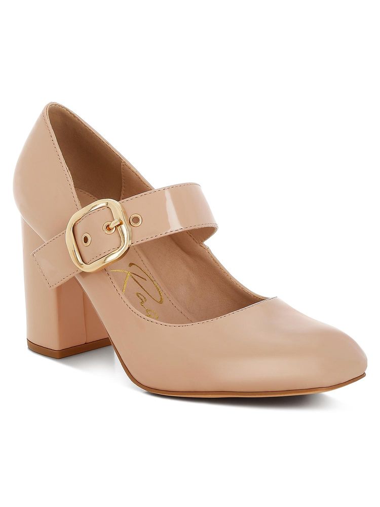 London Rag Women Beige Mary Jane Sandal Heels-image-41