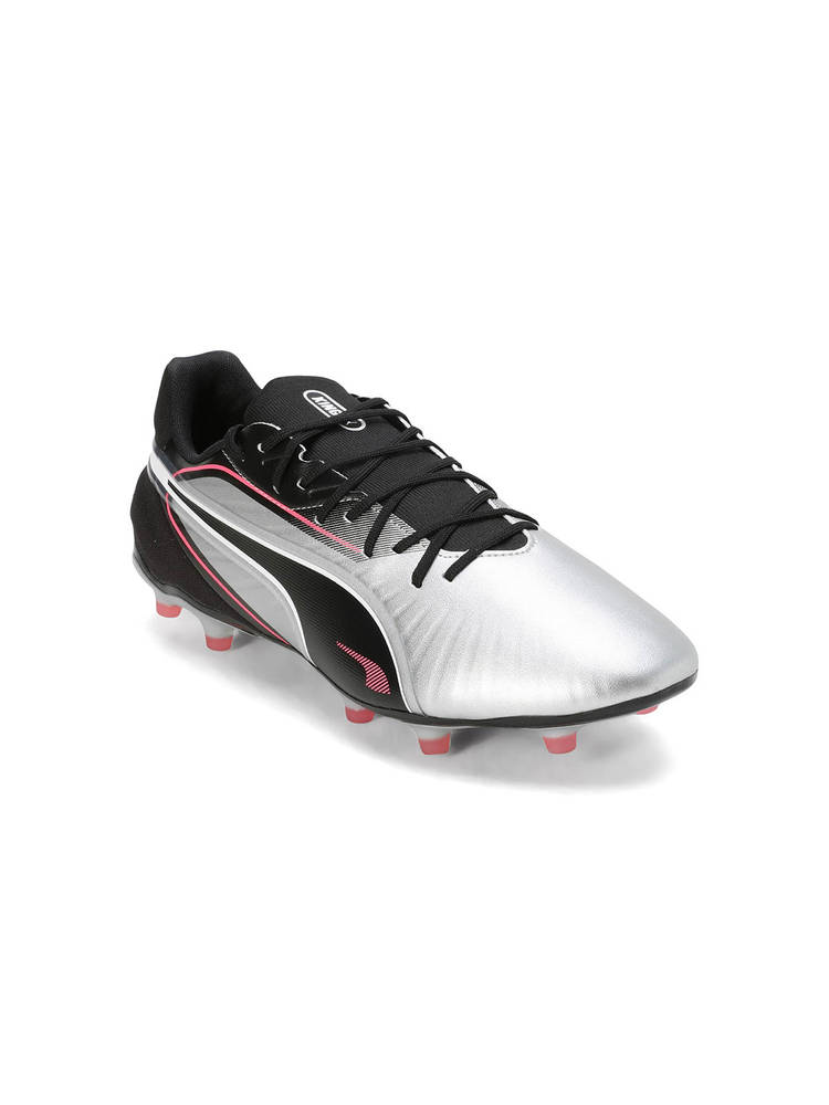 Puma KING MATCH FG/AG Unisex Silver Football Shoes