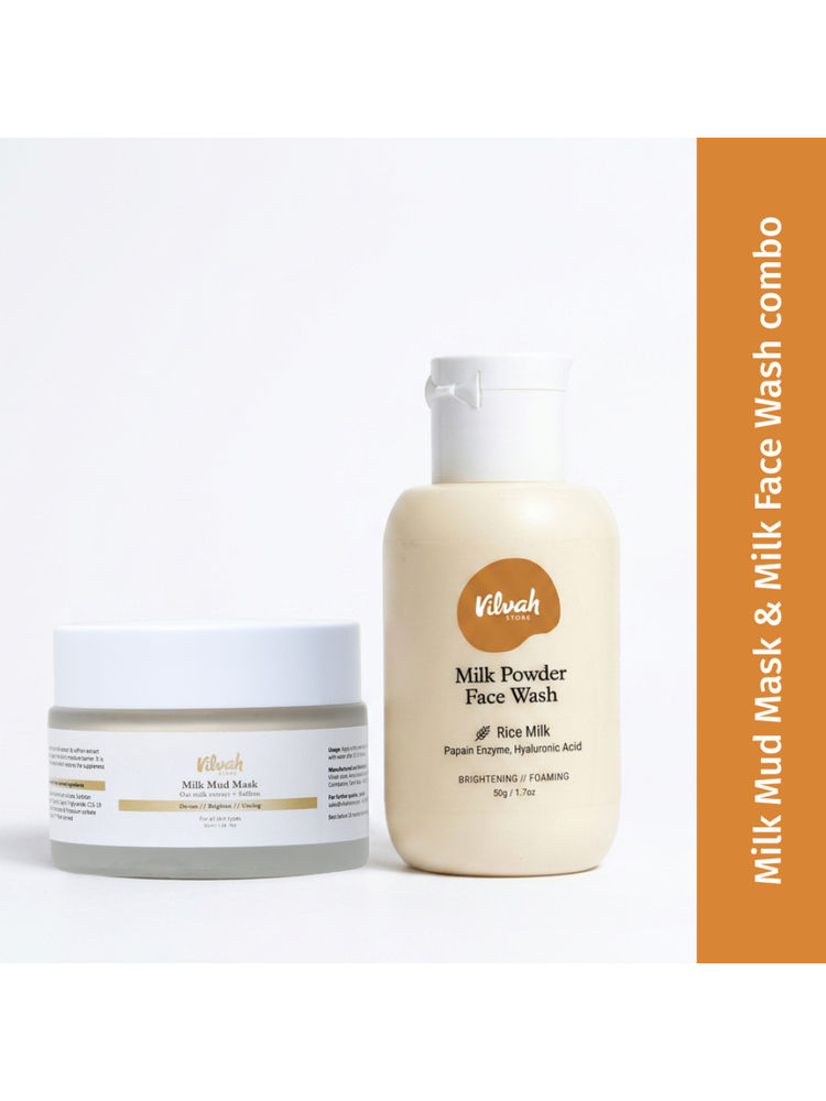 VILVAH Oil Control Combo with Milk Face Wash & Mud Mask-image-9