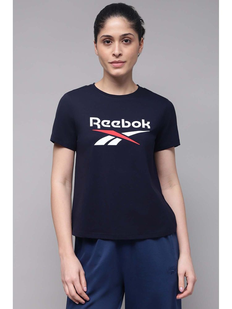 Reebok Women Navy Blue T-Shirt-image-11