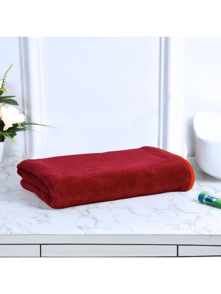 Black Gold Microfiber Bath Towels Super Absorbent Plain Maroon-image-16