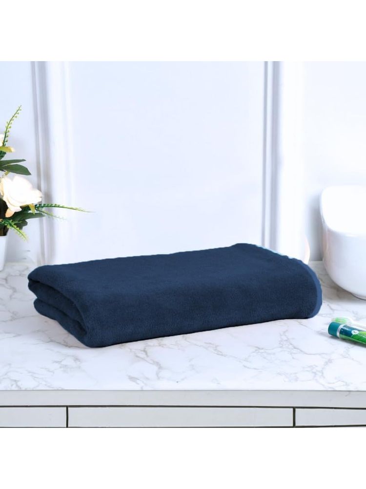 Black Gold Microfiber Bath Towels Super Absorbent Plain Navy Blue-image-42