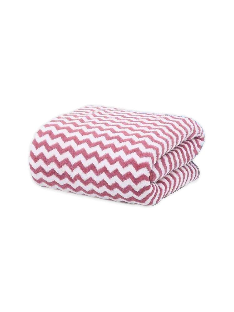 Black Gold Oversized 350 Gsm Microfiber Zigzag Bath Towel Pink-image-18
