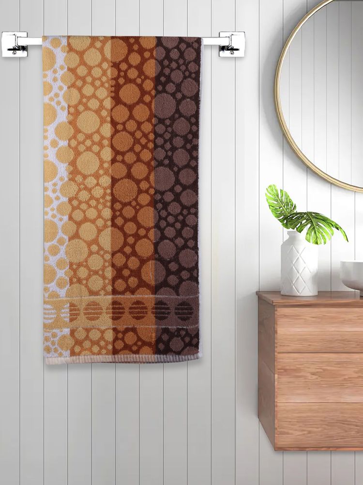 FABINALIV Multicolor Geometric 300 Gsm Cotton Bath Towel-image-19
