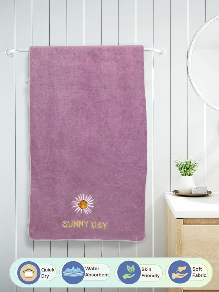 FABINALIV Onion Solid 420 Gsm Cotton Bath Towel-image-4