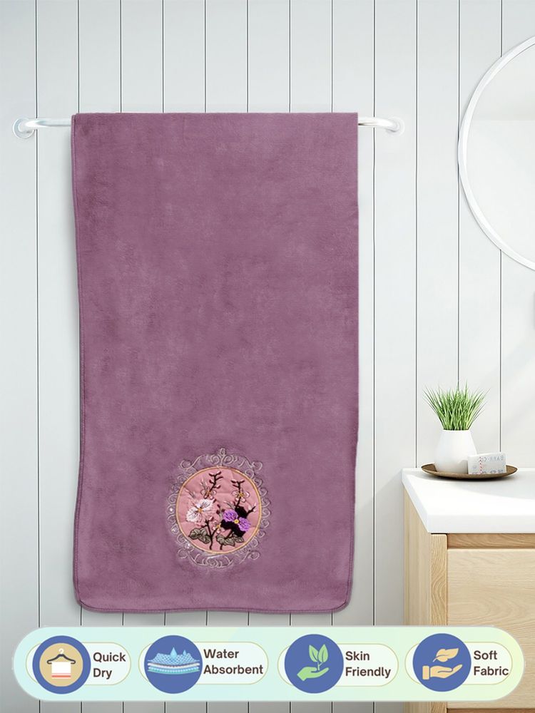 FABINALIV Onion Solid 420 Gsm Cotton Bath Towel-image-5