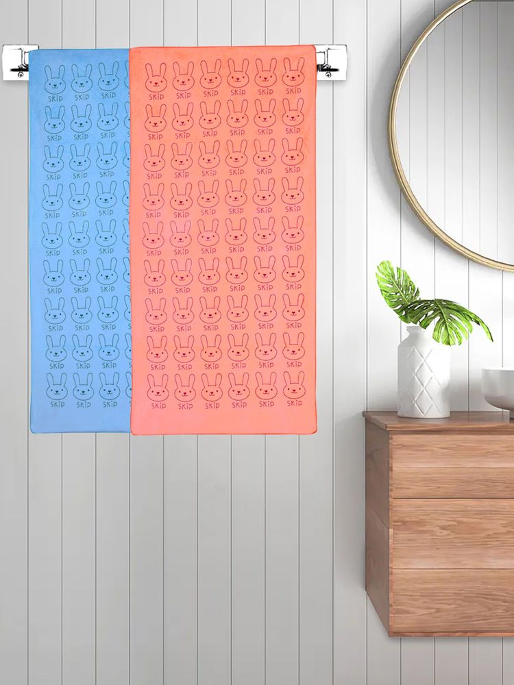 FABINALIV Multicolor Cartoon 300 Gsm Cotton Kids Bath Towels (Pack of 2)-image-45