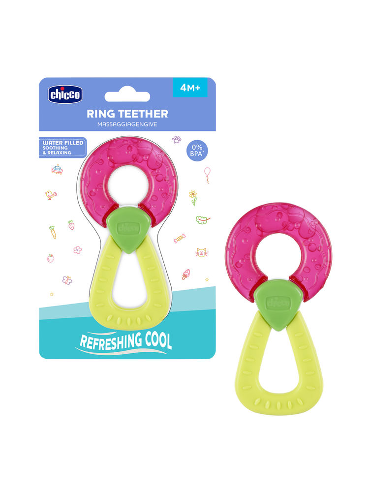 Chicco Teether Refreshing Ring Handle - Pink-picture-19
