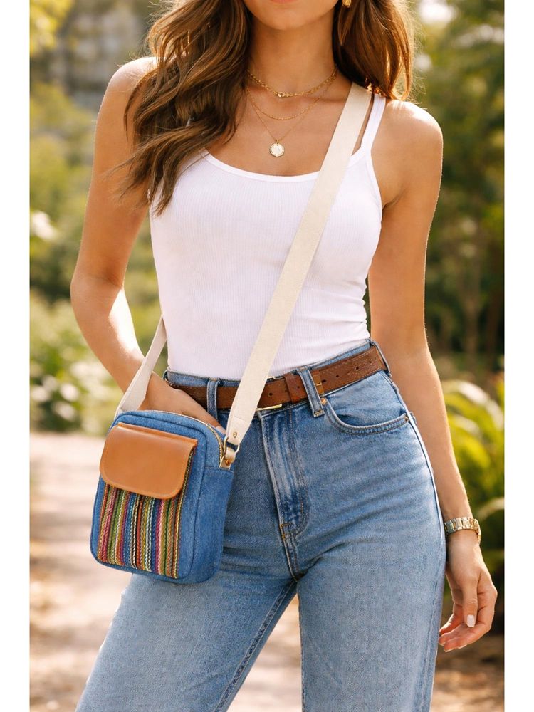 THE PURANI JEANS Jute Denim Classic Mobile Sling Bag-picture-17