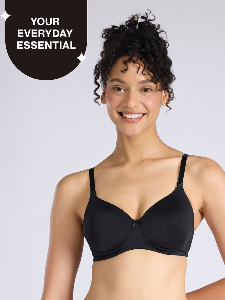 Nykd By Nykaa Multiway Padded Non-Wired T-Shirt Bra for a Naturally Rounded Shape NYB480 Black-picture-15