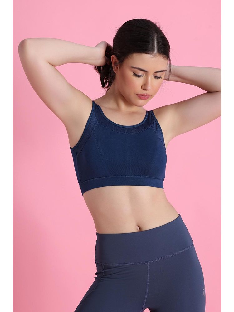 Zivame Blue Opal Zelocity Low Impact Sports Bra-picture-10