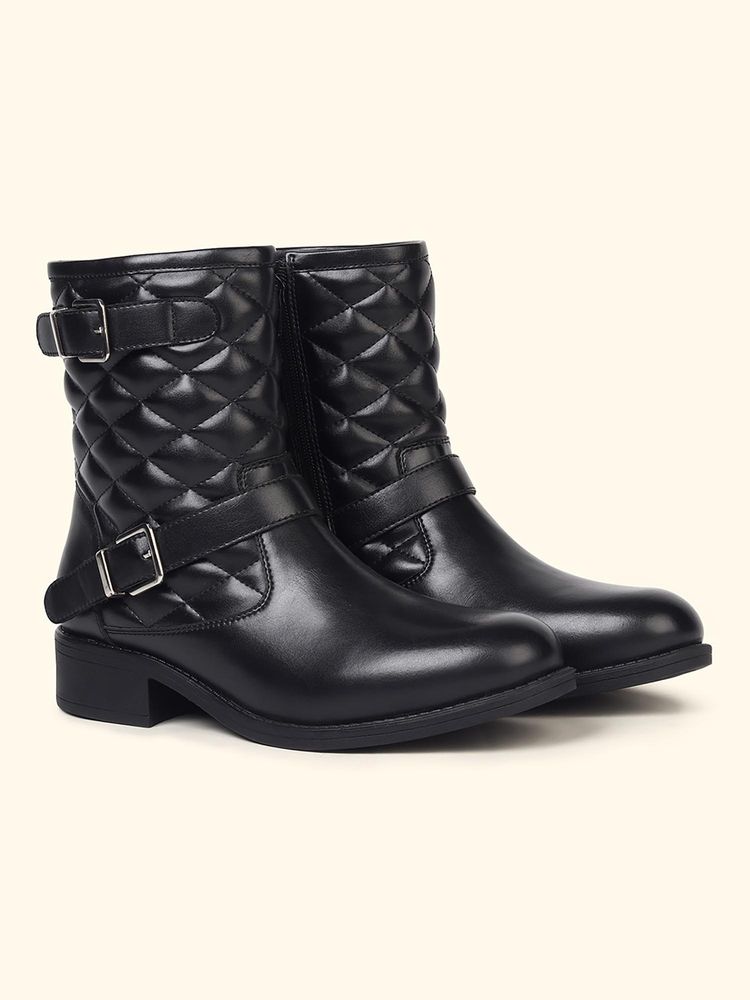 Yoho Women Black Boot 117 Casual Boots-image-12