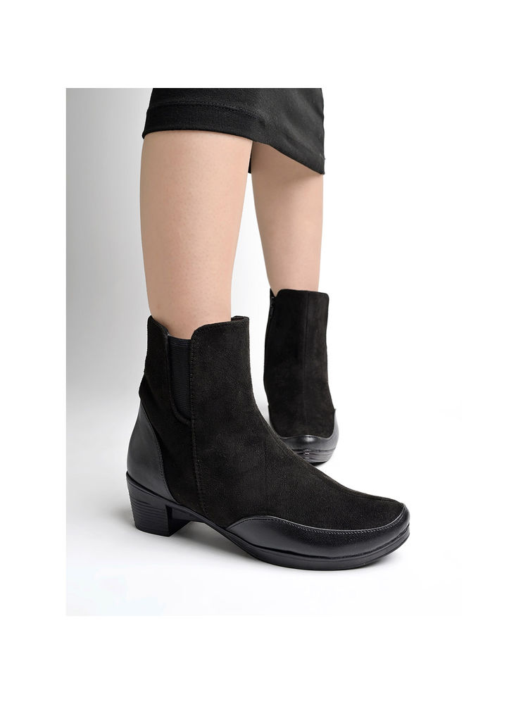 Shoetopia Stylish Black Boots for Women-picture-16