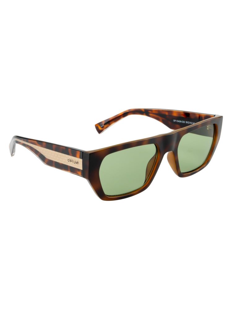 Opium Eyewear Men UV Protection Rectangle Green Lens Sunglasses (55)-image-43