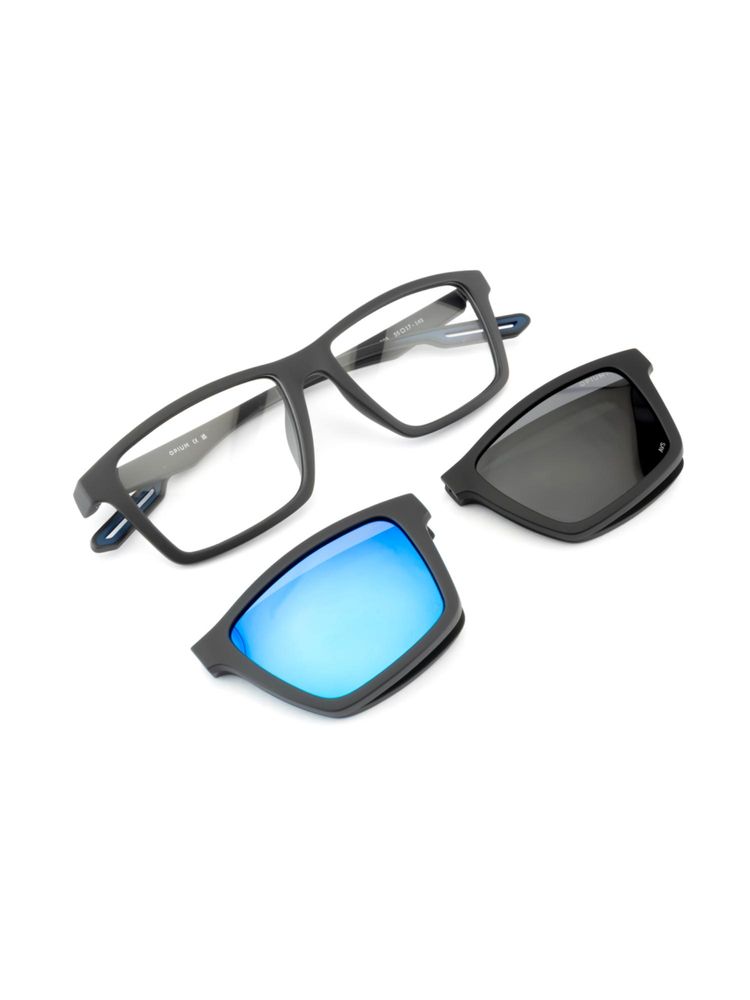 Opium Eyewear Men Polarised & UV Protection Blue Lens Sunglasses With Magnetic Clip On (55)-image-21