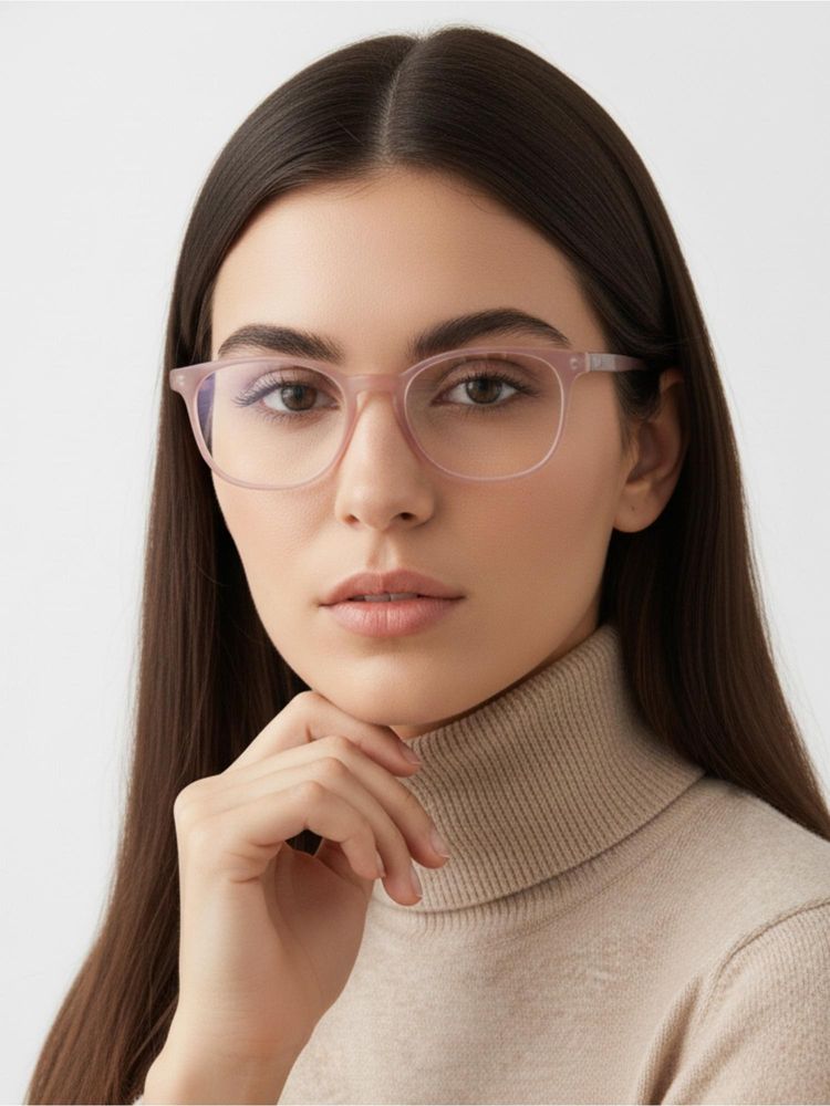 HASHTAG EYEWEAR Unisex Clario Pink Full Rim Rectangle Computer Glasses (55)-picture-7