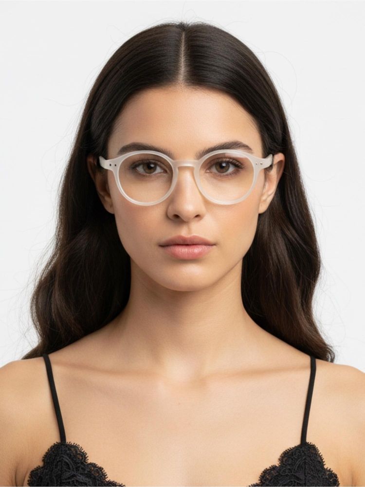 HASHTAG EYEWEAR Unisex Blushield Clear Full Rim Round Computer Glasses (48)-image-24