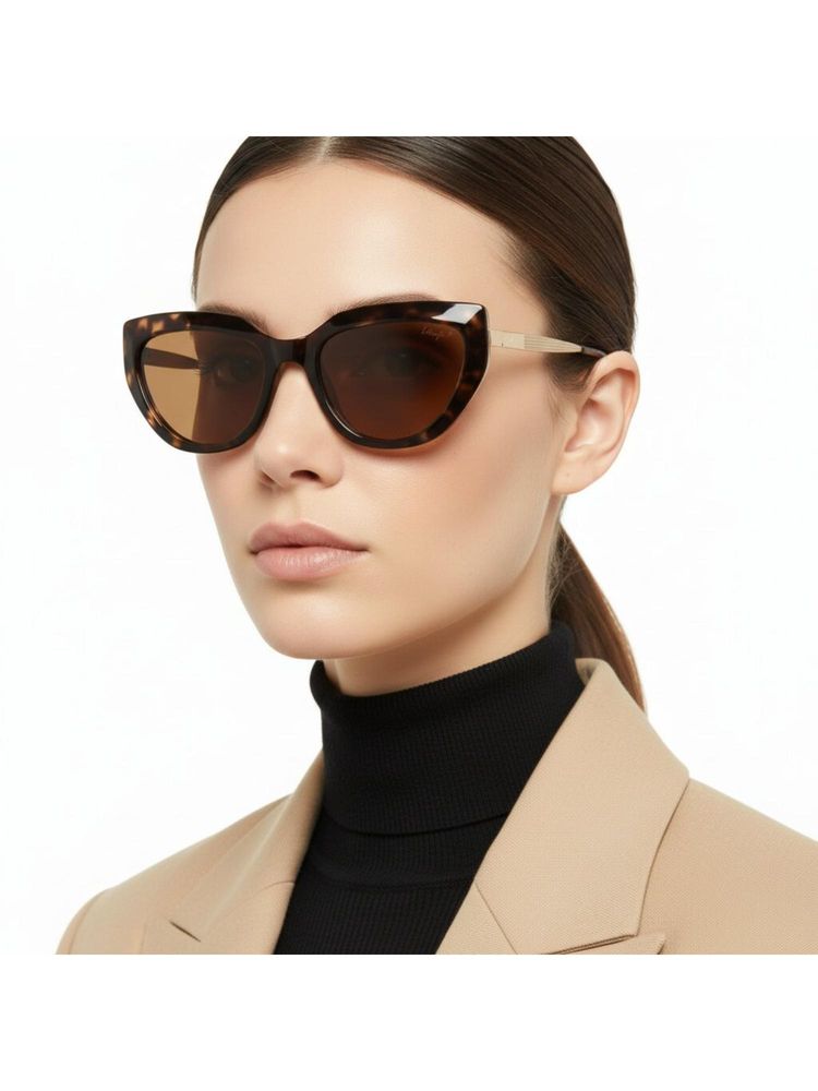 Vintage Women Valencia Col 206 Polarised & UV Protection Brown Lens Sunglasses (53)-image-29